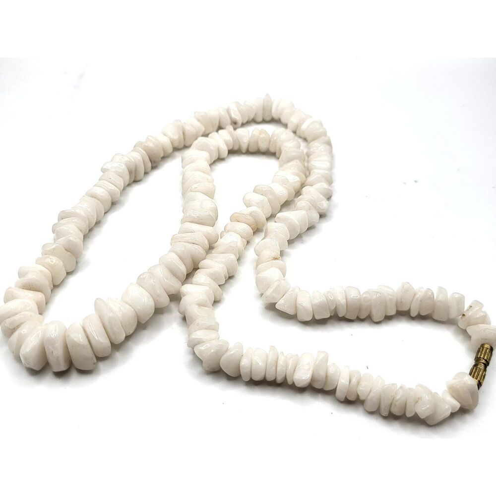 Chunky Bohemian Quartz Chip Necklace 27.5in